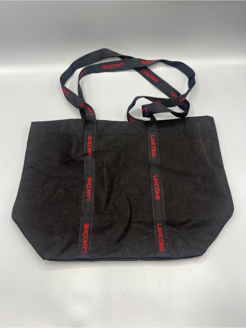 Lancôme Black Canvas Tote Bag with Branded Straps